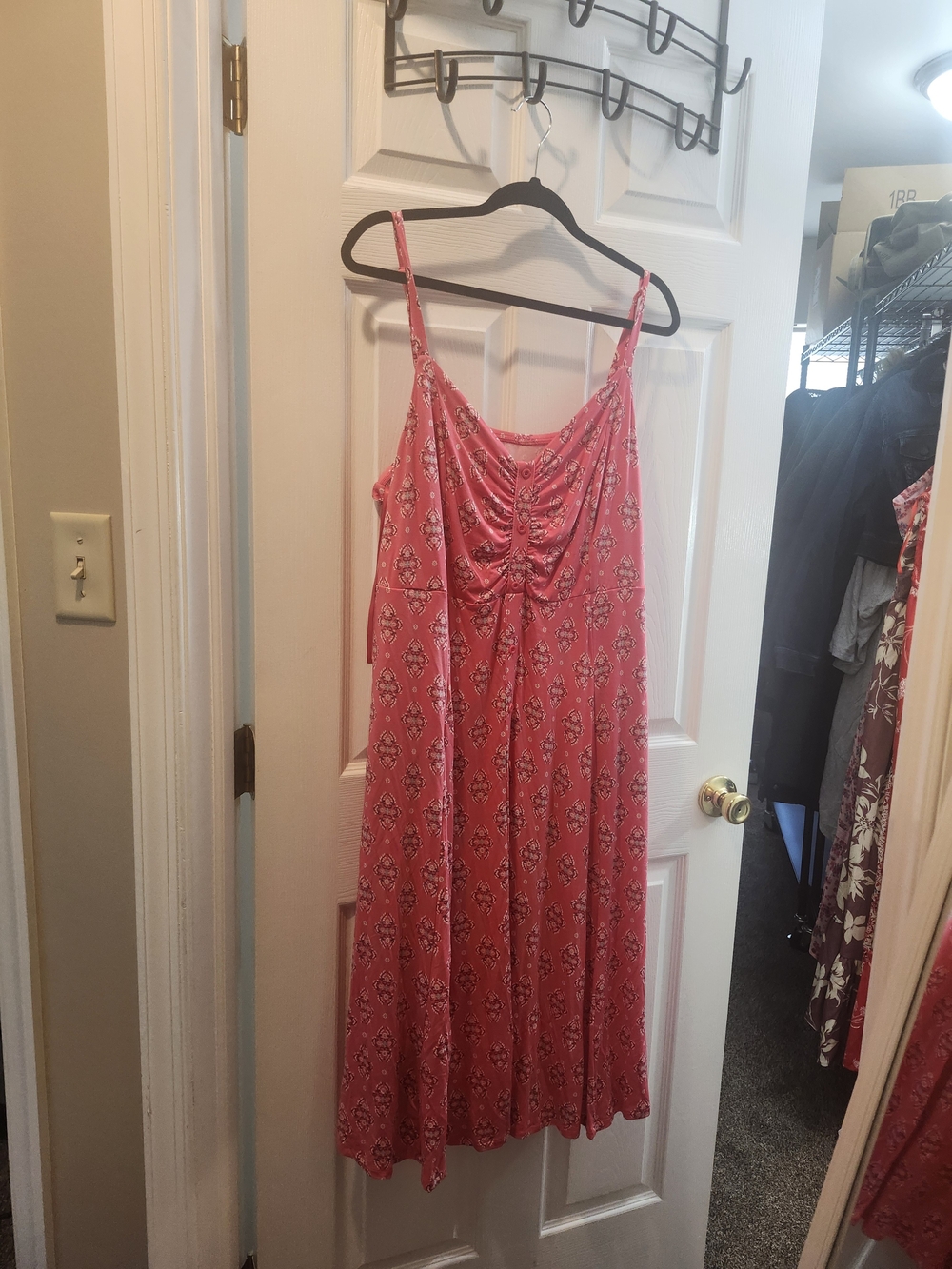 Torrid Pink Printed Spaghetti-Strap Maxi Dress, 3X